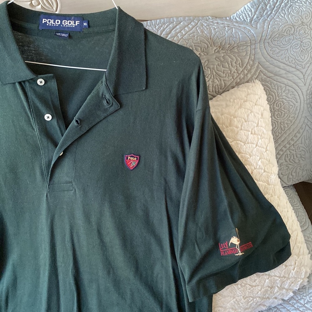 POLO Ralph Lauren Golf Lely Flamingo Island Club Shirt Army Green